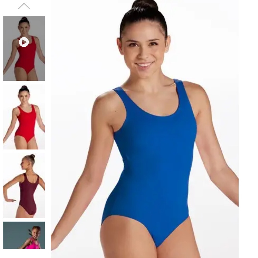 Weissman Balera Dance Wear Classic Tank Leotard Blue Size Medium Adult NEW